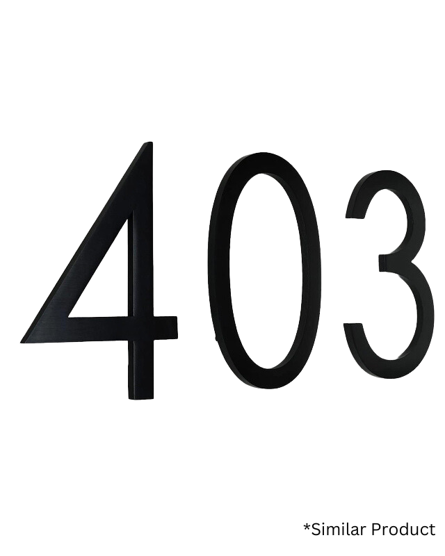 modern black metal 8 inch address numbers for houses